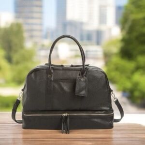 Weekend BAG SOLE SOCIETY Mason Weekender Gray Leatherette Duffel Bag Tote Bag